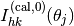 I_{hk}^{\rm (cal,0)}(\theta_j)